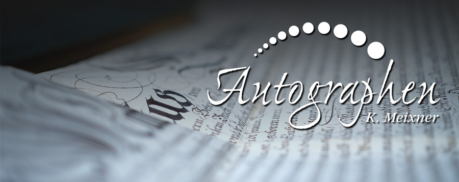Autographen Deutschland Klaus Meixner, Logo auf unscharfem Foto; Foto: Willi Nemski