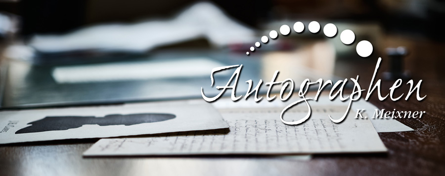 Autographen Deutschland Klaus Meixner, Logo auf unscharfem Bild; Foto: Willi Nemski